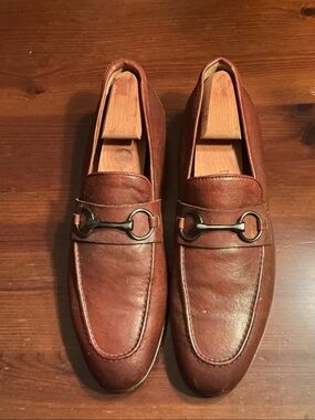 Antonio Maurizi Brown Leather Horsebit Loafers